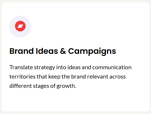 Brand idea and campaign